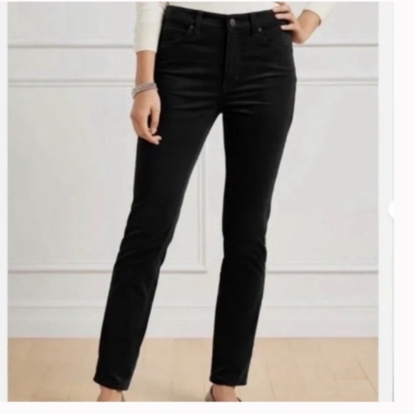 NWT Talbots Flawless High Waist Straight Leg Curvy Corduroy Pants Size 8 Petite - Picture 2 of 13